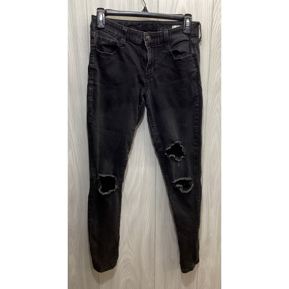 ARIZONA JEAN Women's (Size 5) Distressed Black‎ Pull On Jeggings Stretch